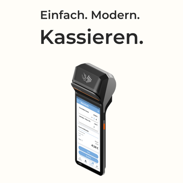 Einfach. Modern. Kassieren mit flour auf dem Sunmi V3H